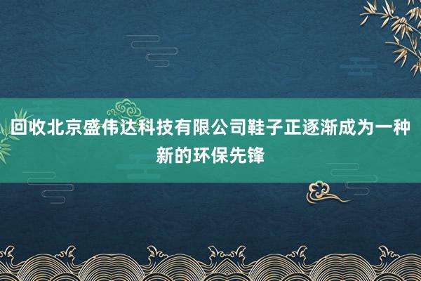 回收北京盛伟达科技有限公司鞋子正逐渐成为一种新的环保先锋